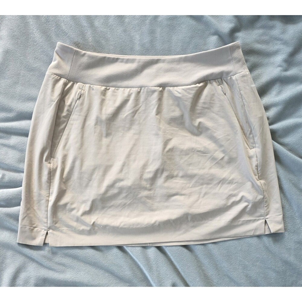 Athleta Soho Skort Size 10 Gray Featherweight Stretch Golf Tennis Skirt